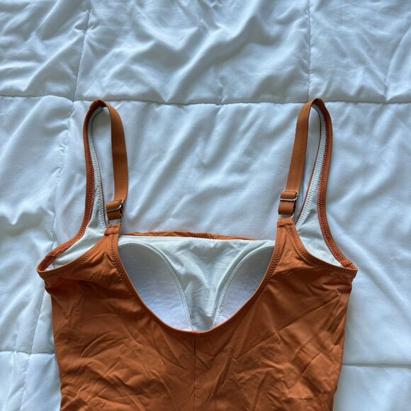 Gottex Womens Size 6 Liv Square Neck One Piece Swimsuit Orange Beach Summer - Picture 5 of 10